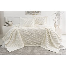 Calantha Home Collection Sofia 3 Parça Çift Kişilik Pike Takımı Ekru   240 x 260 cm