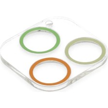 Kayem Kay  iPhone 12 Pro Max Renkli Kamera Lens Koruma Cam - Sarı-Turuncu 56487