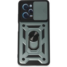 Rdbydn Newface Xiaomi Redmi Note 12 Pro 5g Kılıf Pars Lens Yüzüklü Silikon - Yeşil