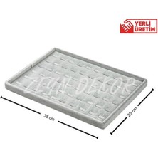 UltraMint Gri Renkli Tırnaklı Yüzük Tablası, Şık ve Kullanışlı Tasarım