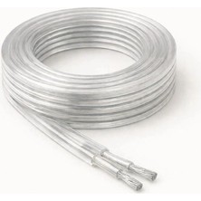 Conana Şeffaf, Elektrik Kablosu Yassı Kablo (2x0,50 Ttr Balık Sırtı Tip) (Tam Bakır Kalaylı) 3 Metre