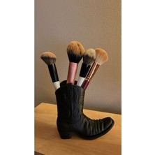 UltraMint Şık ve Fonksiyonel 12X12 cm Kalemlik, Çizme Formunda Makyaj Fırça Organizeri