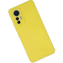 Kayem Kay  Xiaomi Mi 12 Lite Kılıf Nano Içi Kadife Silikon - Sarı 56487