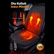 ŞüsCarOto Aksesuar Araç Içi Koltuk Isıtıcısı Oto Isıtmalı Koltuk Minderi Çakmaklık Girişli Isı Ayarlı Tak Çalıştır Siyah 12V 1 Adet