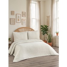 Calantha Home Collection Reyna 3 Parça Çift Kişilik Pike Takımı Ekru 240 x 260 cm