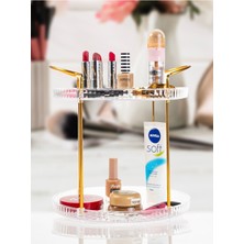 UltraMint Iki Katlı Makyaj ve Kozmetik Organizeri, Banyo Dekoratif Düzenleyici