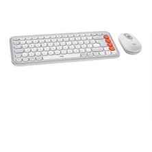 Logitech Pop Icon Combo 920-013076 Beyaz Kablosuz Klavye Mouse Seti