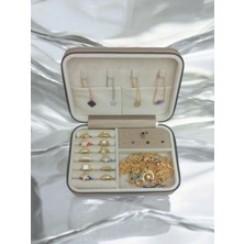 UltraMint Büyük Boy 14X21 Ahşap Takı Saklama ve Seyahat Çantası