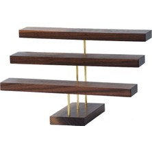 UltraMint Ahşap Takı Teşhir Standı 3'lü Set, Bilezik ve Saat Sergileme Renkli