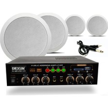 DMM 4’lü Beyaz Tavan Hoparlörlü Ses Sistemi Paketi | Anfi + Tavan Tipi Hoparlör + Kablo Set