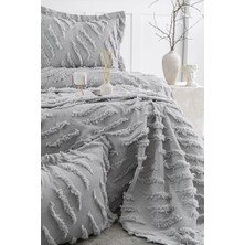 Calantha Home Collection Sofia 3 Parça Çift Kişilik Pike Takımı Gri 240 x 260 cm