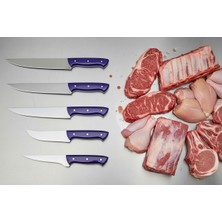 Lazoğlu Ocean Pro Mavi Saplı 5 Parça Profesyonel Bıçak Seti