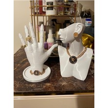 UltraMint Şık 21CM Dekoratif Takı ve Makyaj Organizer Seti, Manken Standları