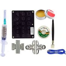 Pcb Tutucu Lehimleme Standı Seti – Havya Uç Temizleyici Flux ve Lehim Emme Teli SET/002