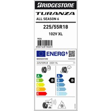 Bridgestone 225/55 R18 102V Xl Turanza All Season 6 Dört Mevsim - 2026
