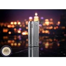 Vintage Tasarım Metal Çakmak-Gümüş Renkli