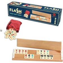 Star Oyun Aletleri Safir Star Flash Ahşap Okey Takımı Eğlenceli Oyun Deneyimi 4 Parça Oyun Taşı ve 1 Zar