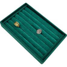 UltraMint Yeşil Kadife Yüzük, Küpe ve Piercing Düzenleyici, Şık ve Kullanışlı Tasarım