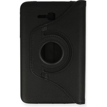 Kayem Kay  Samsung Galaxy T110 / T113 Tab 3 Lite 7 Kılıf 360 Tablet Deri Kılıf - Siyah 56487