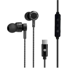 Hp DHH-1127-BK Kablolu Kulakiçi Type-C Ses Kontrol Butonlu Mikrofonlu Siyah Kulaklık