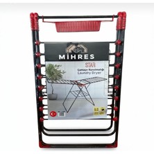 Mihres Kalın Borulu Dayanıklı Kelebek Kurutmalık Çamaşır Kurutmalık Çok Renkli