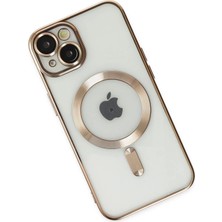 Kayem Kay  iPhone 14 Plus Kılıf Kross Magneticsafe Kapak - Gold 56487