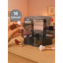 UltraMint Çok Bölmeli Makyaj ve Takı Organizeri, Yonca Desenli Düzenleyici