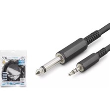 Nodar Hadron HDX1077 6.5mm To 3.5mm Kablo Enstrüman Gitar 3m Siyah