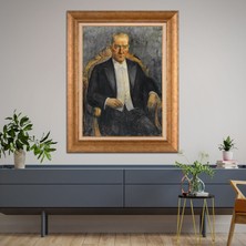 Giyense Özel Seri Altın Paspartulu Çerçeveli Atatürk Tablo FTY425