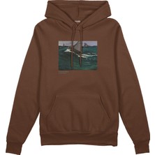 The Lucid Lab The Green Wave Oversize Hoodie - Kahverengi