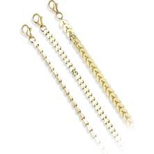 Klips Toptan Üçlü Zincir Kombin Bileklik