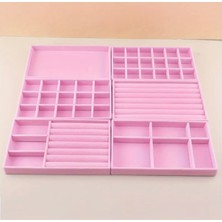 UltraMint Pembe Renkli 6 Bölmeli Çekmece Içi Takı Organizeri