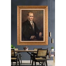 Giyense Özel Seri Altın Paspartulu Çerçeveli Atatürk Tablo FTY702