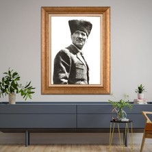 Giyense Özel Seri Altın Paspartulu Çerçeveli Atatürk Tablo FTY1041
