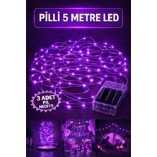 Baloncu Dede 5 Metre Peri LED Işık Pilli Yanıp Sönen Özel Gün Doğum Günü Süslemesi Sevgililer Günü