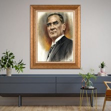 Giyense Özel Seri Altın Paspartulu Çerçeveli Atatürk Tablo FTY1034