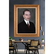 Giyense Özel Seri Altın Paspartulu Çerçeveli Atatürk Tablo FTY977