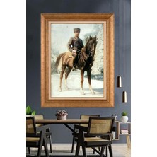 Giyense Özel Seri Altın Paspartulu Çerçeveli Atatürk Tablo FTY1110