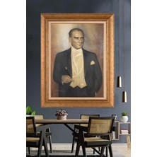 Giyense Özel Seri Altın Paspartulu Çerçeveli Atatürk Tablo FTY1014