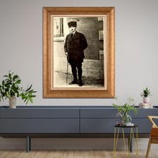 Giyense Özel Seri Altın Paspartulu Çerçeveli Atatürk Tablo FTY1052