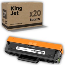 Kingjet Hp Uyumlu (106A) W1106A Standart Kapasiteli (20'li Paket) Çipli Muadil Toneri  | Mfp 135R