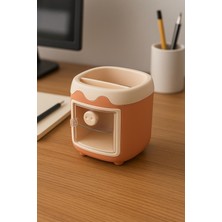 UltraMint Şeffaf Plastik Kapaklı Masaüstü Organizer 12X10CM, Pratik Düzenleme