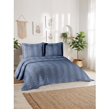 Calantha Home Collection Aspen 3 Parça Çift Kişilik Pike Takımı Lacivert 240 x 260 cm