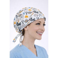 Dr. Mitra Cerrahi Bone Medikal Doktor Hemşire Hastane Bonesi Unisex -Mutfak2 Desen