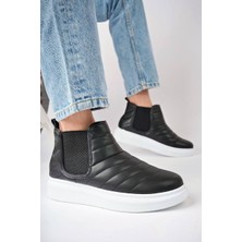 Zapatos SLW205 Boston Bağcıksız Cilt Erkek Spor Bot Bt - Siyah