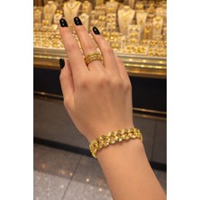 Reva Revsteel Gold Renk Çelik Zincir Bileklik 20 cm – Şık ve Dayanıklı Tasarım