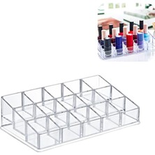 UltraMint 15 Bölmeli Beyaz Oje Saklama Kutusu, Hafif ve Şık Tasarım