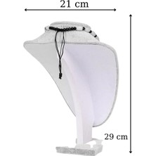 UltraMint Gri Süet Kolye ve Gerdanlık Sergileme Mankeni, 29 Cm, Şık Tasarım