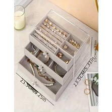 UltraMint Akrilik Takı Organizatörü, 3 Çekmeceli, Düzenli ve Şık Tasarım