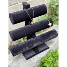 UltraMint Şık Siyah Kadife Bileklik ve Saat Standı Takı Düzenleyici